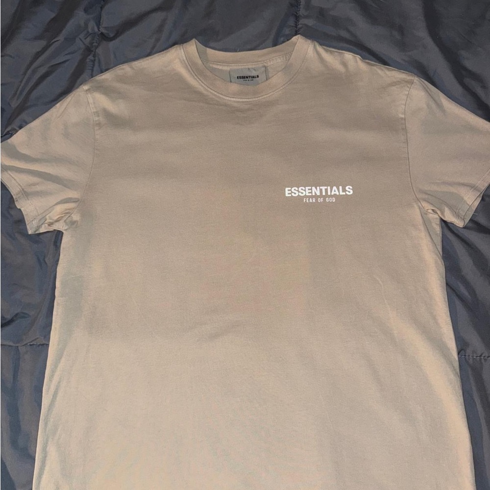 Fear of God Essentials Beige Short Sleeve Tee